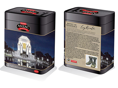 Commemorative ANZAC Biscuit Tins available at Aldi