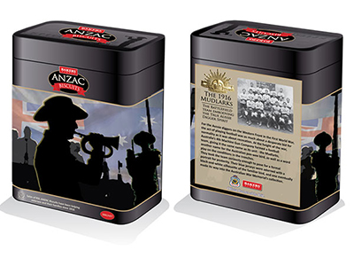 Commemorative ANZAC Biscuit Tins available at Aldi