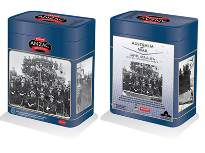 Commemorative ANZAC Biscuit Tins available at Woolworths
